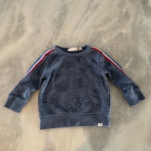Baby Gap x Disney Mickey Mouse Blue Crewneck Sweatshirt